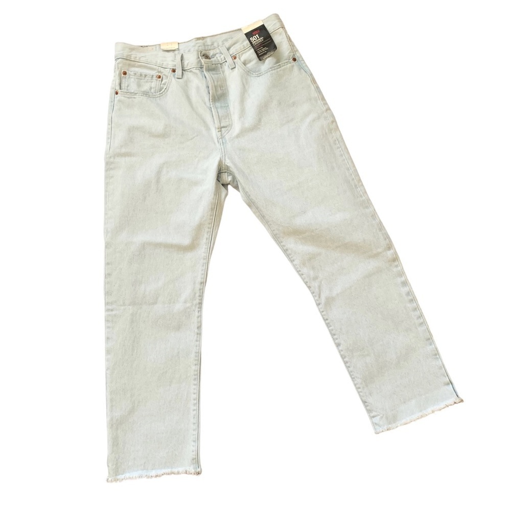 Levi’s 501 Original Cropped Straight Leg‎ Light Wash Jeans Size 30